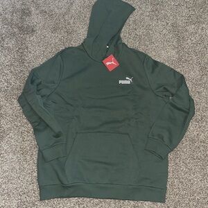Puma men’s PUMA Men’s Essentials small logo hoodie -XLarge in Eucalyptus Green